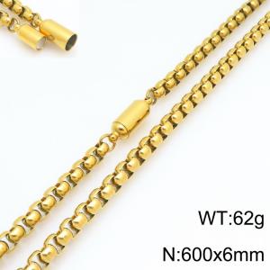 SS Gold-Plating Necklace - KN301173-Z