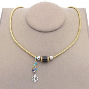 SS Gold-Plating Necklace - KN301238-QY