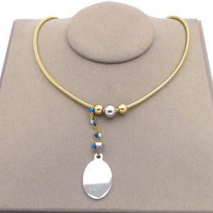 SS Gold-Plating Necklace - KN301242-QY
