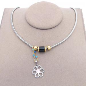 SS Gold-Plating Necklace - KN301244-QY