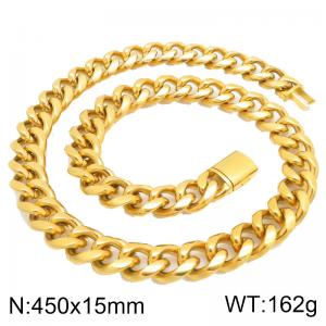SS Gold-Plating Necklace - KN301377-ZLY