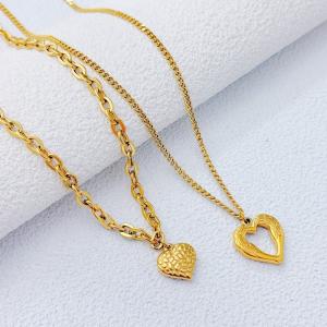 SS Gold-Plating Necklace - KN301392-SXSJ
