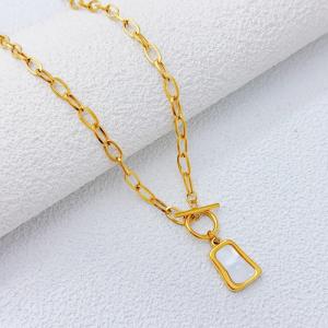 SS Gold-Plating Necklace - KN301397-SXSJ
