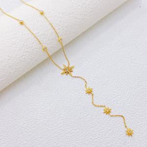 SS Gold-Plating Necklace - KN301401-SXSJ