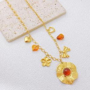 SS Gold-Plating Necklace - KN301402-SXSJ
