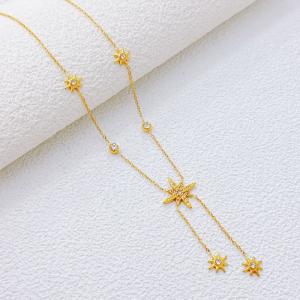 SS Gold-Plating Necklace - KN301409-SXSJ