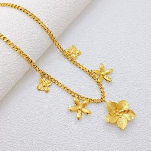SS Gold-Plating Necklace - KN301414-SXSJ
