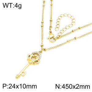 SS Gold-Plating Necklace - KN301468-Z