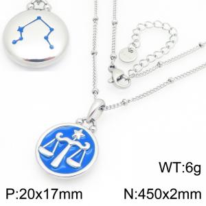 Twelve Constellation Necklace Stainless Steel Jewelry - KN301495-GC