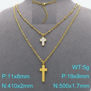 SS Gold-Plating Necklace - KN301507-Z