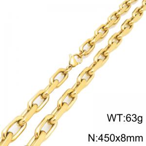 SS Gold-Plating Necklace - KN301960-Z