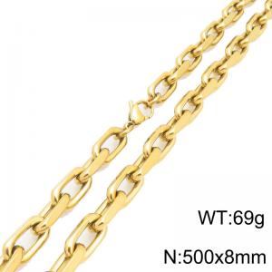 SS Gold-Plating Necklace - KN301961-Z