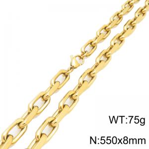 SS Gold-Plating Necklace - KN301962-Z