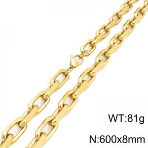 SS Gold-Plating Necklace - KN301963-Z