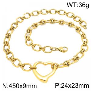 SS Gold-Plating Necklace - KN302006-Z