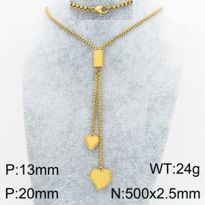 SS Gold-Plating Necklace - KN302011-Z
