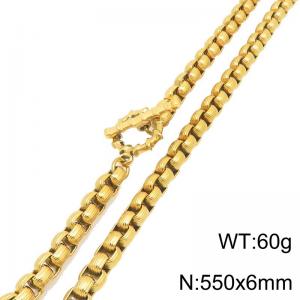SS Gold-Plating Necklace - KN302070-Z