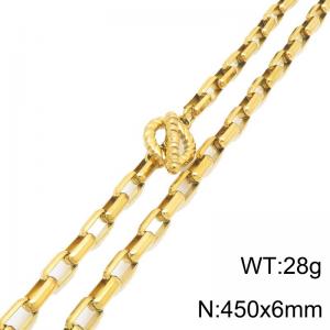 SS Gold-Plating Necklace - KN302098-Z
