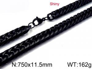 Stainless Steel Black-plating Necklace - KN302165-Z