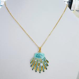 SS Gold-Plating Necklace - KN302221-SXSJ