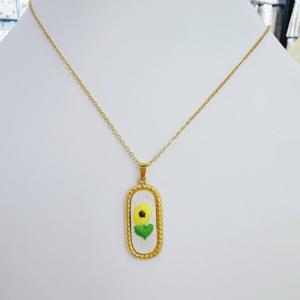 SS Gold-Plating Necklace - KN302223-SXSJ