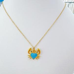 SS Gold-Plating Necklace - KN302241-SXSJ