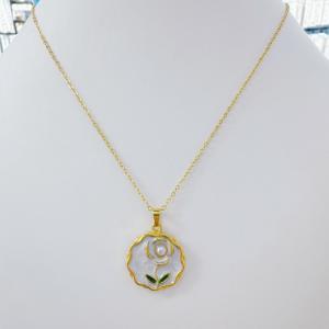 SS Gold-Plating Necklace - KN302254-SXSJ