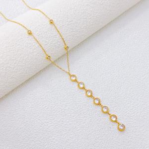 SS Gold-Plating Necklace - KN302281-SXSJ