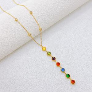 SS Gold-Plating Necklace - KN302282-SXSJ