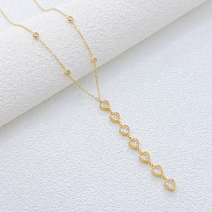 SS Gold-Plating Necklace - KN302290-SXSJ