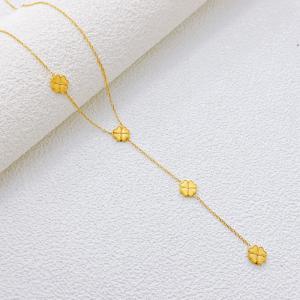 SS Gold-Plating Necklace - KN302309-SXSJ