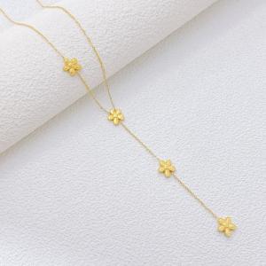 SS Gold-Plating Necklace - KN302310-SXSJ
