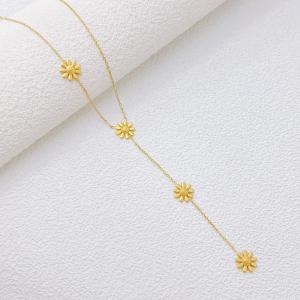 SS Gold-Plating Necklace - KN302311-SXSJ