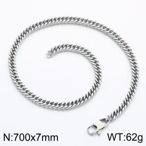 Stainless steel Japanese buckle necklace - KN302347-Z