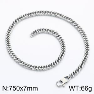 Stainless steel Japanese buckle necklace - KN302348-Z