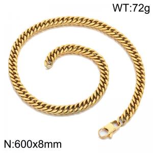 Stainless steel Japanese buckle necklace - KN302352-Z