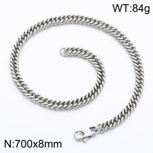 Stainless steel Japanese buckle necklace - KN302361-Z