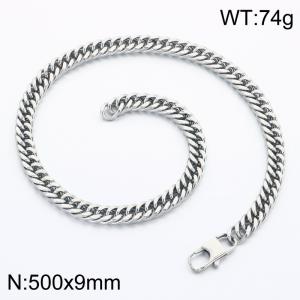 Stainless steel Japanese buckle necklace - KN302371-Z