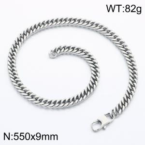 Stainless steel Japanese buckle necklace - KN302372-Z