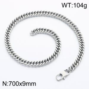 Stainless steel Japanese buckle necklace - KN302375-Z