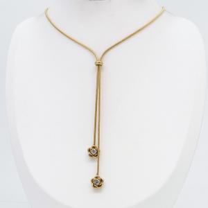 SS Gold-Plating Necklace - KN302536-MW