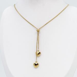 SS Gold-Plating Necklace - KN302537-MW