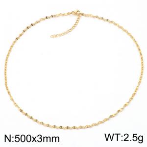 SS Gold-Plating Necklace - KN302726-Z
