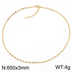 SS Gold-Plating Necklace - KN302729-Z