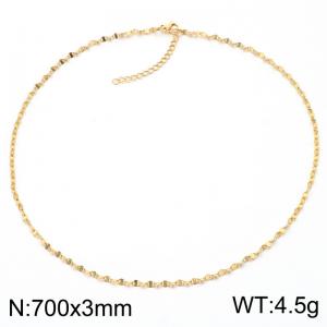 SS Gold-Plating Necklace - KN302730-Z