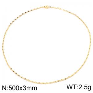 SS Gold-Plating Necklace - KN302740-Z