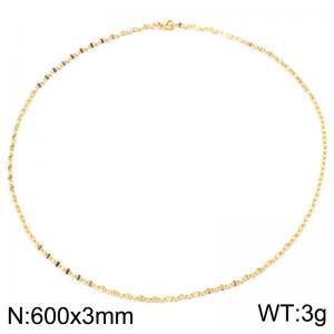 SS Gold-Plating Necklace - KN302742-Z