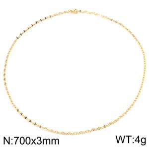 SS Gold-Plating Necklace - KN302744-Z