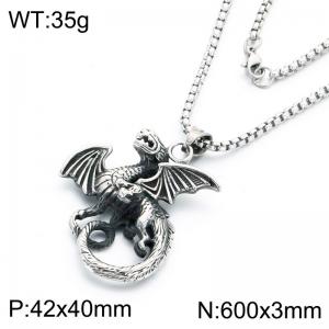 Stainless Steel Necklace - KN302761-LU