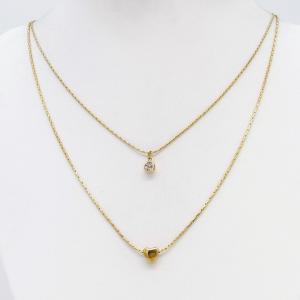 SS Gold-Plating Necklace - KN302798-CM